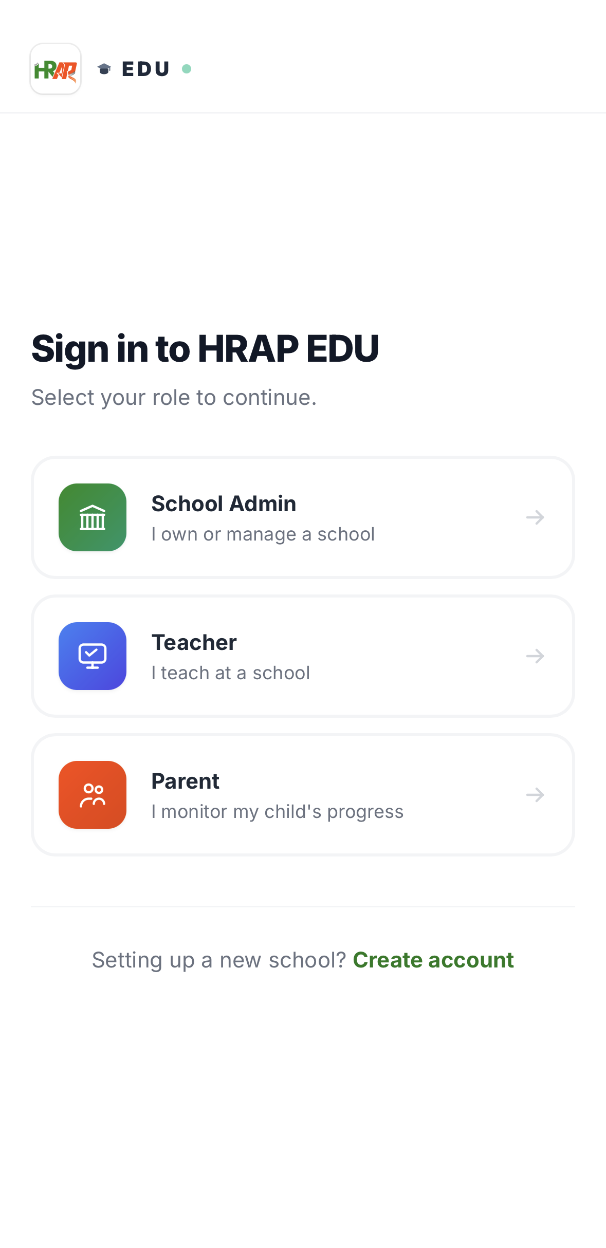 HRAP Edu - Parent portal